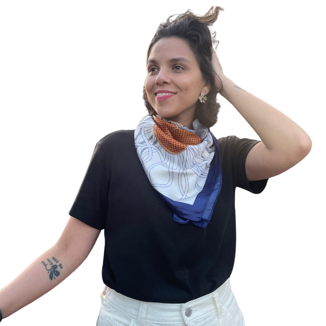Lenço Cobalto d'Arte